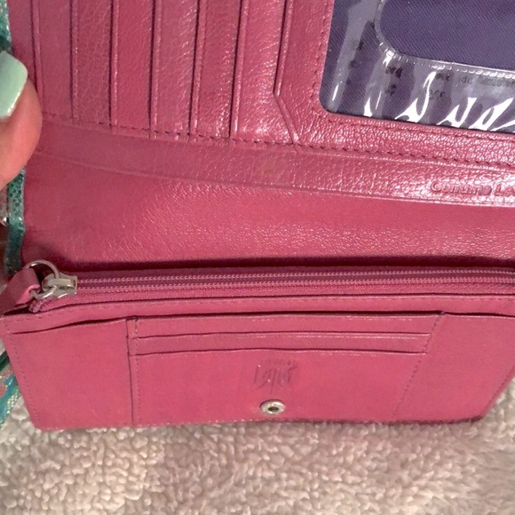 Like new Tusk multicolor leather wristlet/wallet - Picture 3 of 4